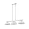 Z-Lite Cobalt Billiard, 3-Light, 14 In.W x 46 In.L x 8 In.H, Brushed Nickel/White Linen 152BN-DWL13 - alternate 3